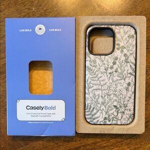 Casely Bold Green Sage Floral iPhone 14 Pro Max Phone Case